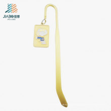 High Quality 14.5*2.5cm Alloy Custom Gold Bookmark for Promotion